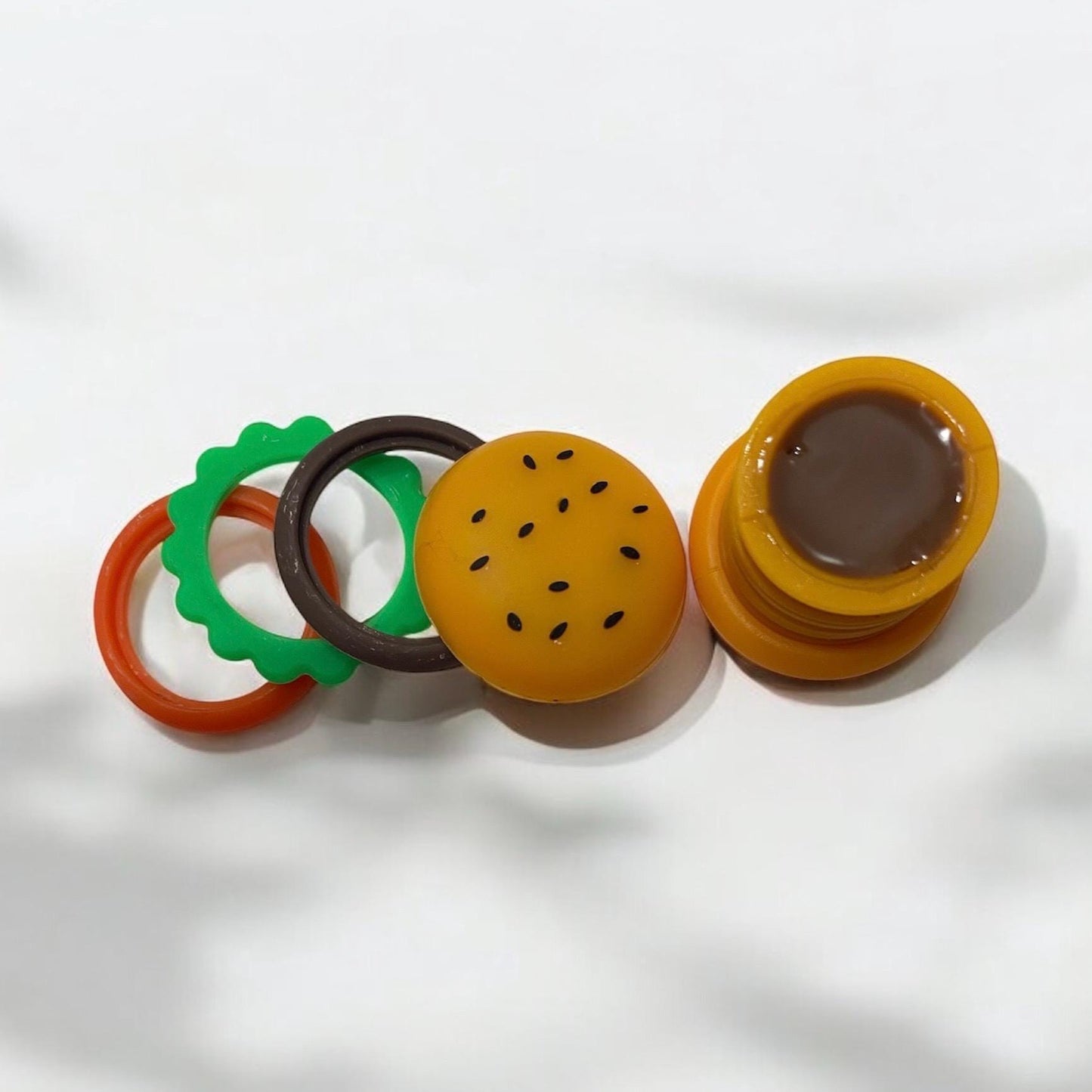 Fidget Burger shaped novelty lip balm