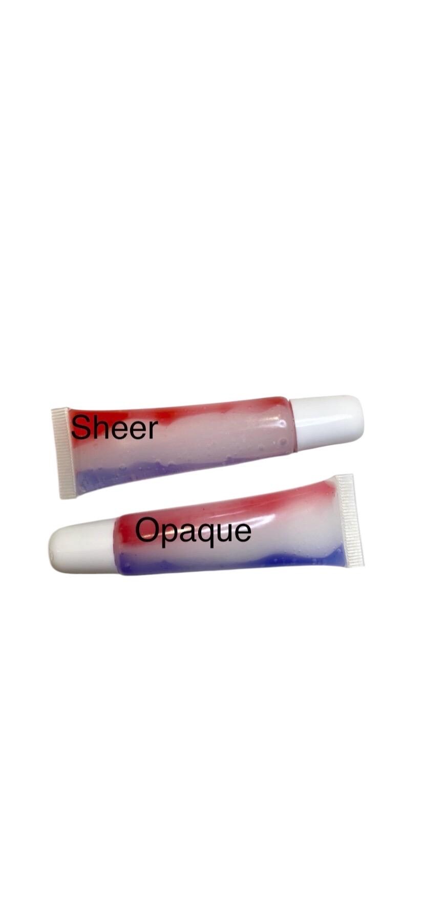 Red White and Toothpaste lip gloss/lip balm duo 🪥🦷