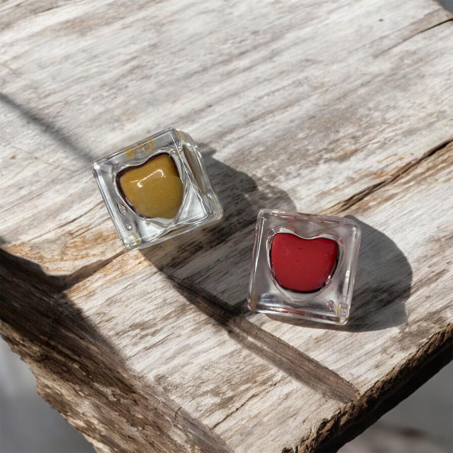 heart cube novelty lip balm (pb and j)
