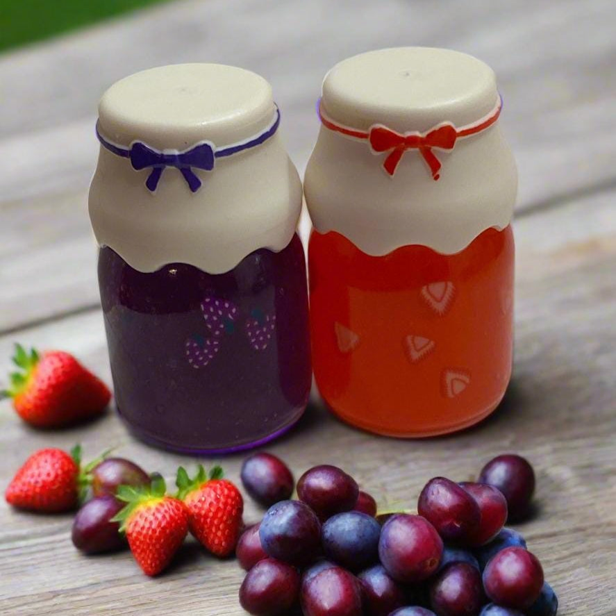 strawberry and grape Jam jar lip gloss duo