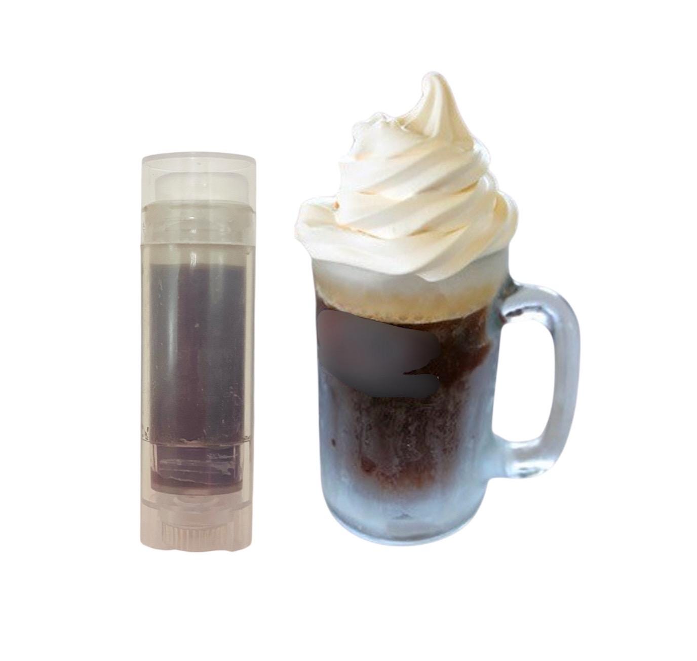 root beer float flavored oval lip balm