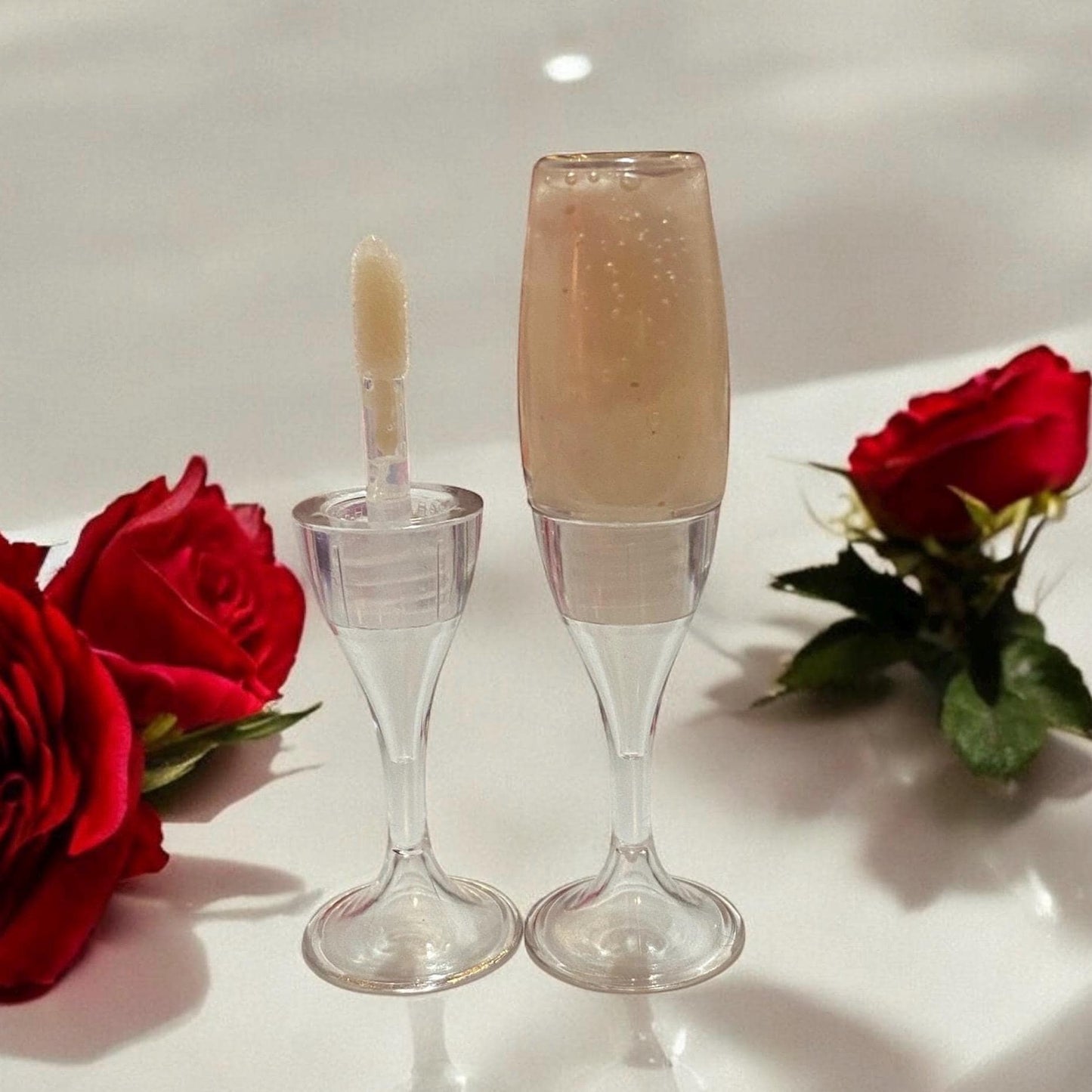 Rosé wine glass champagne flute lip gloss