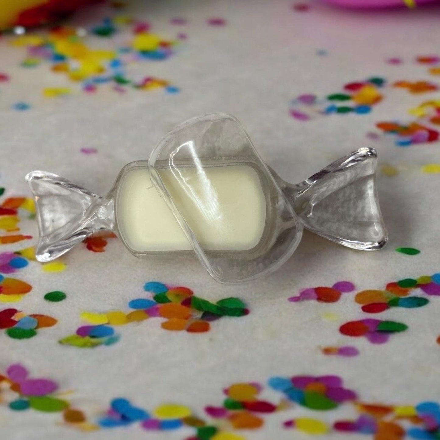 wintergreen clear candy shaped lip balm