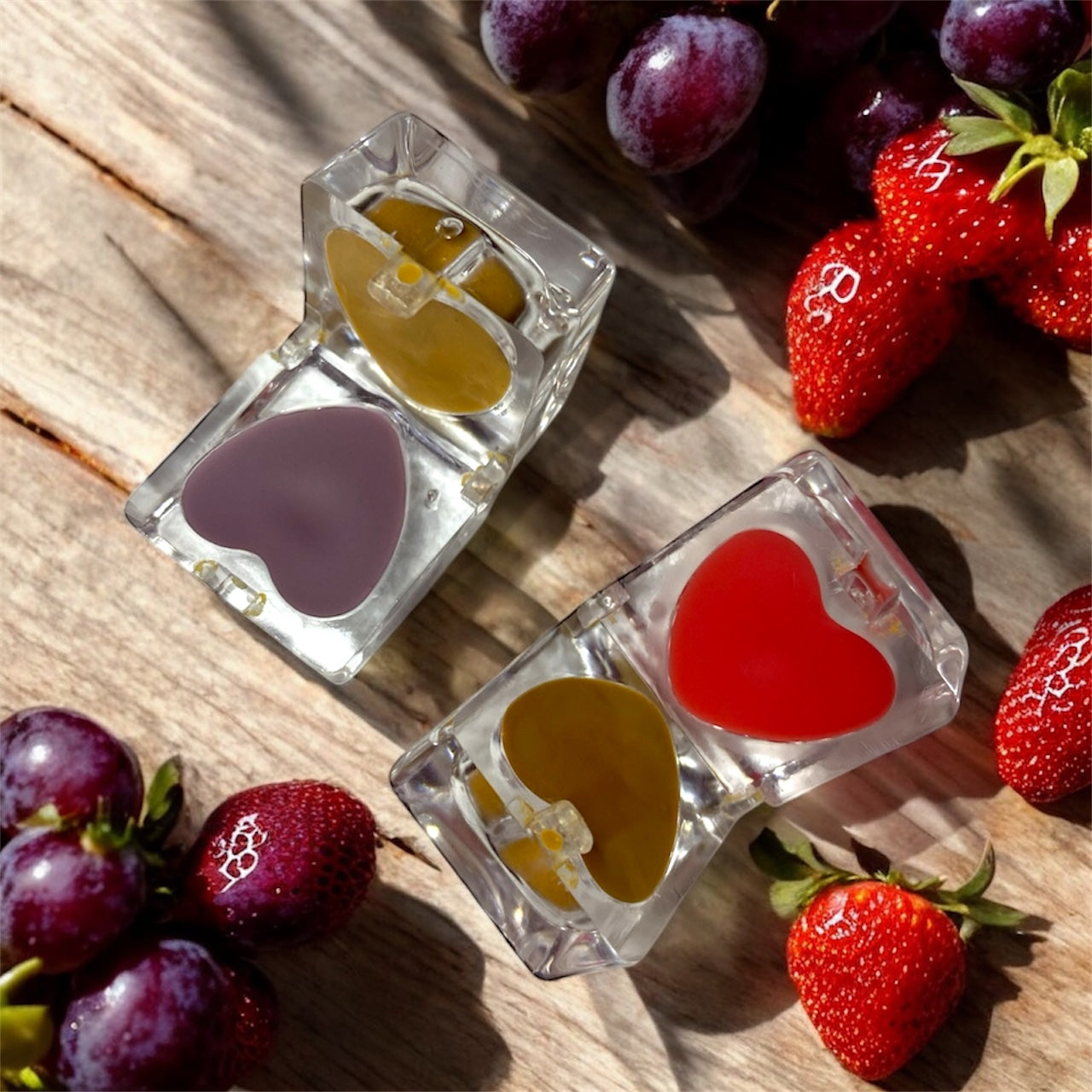 PB and J heart cube lip balm 💜❤️