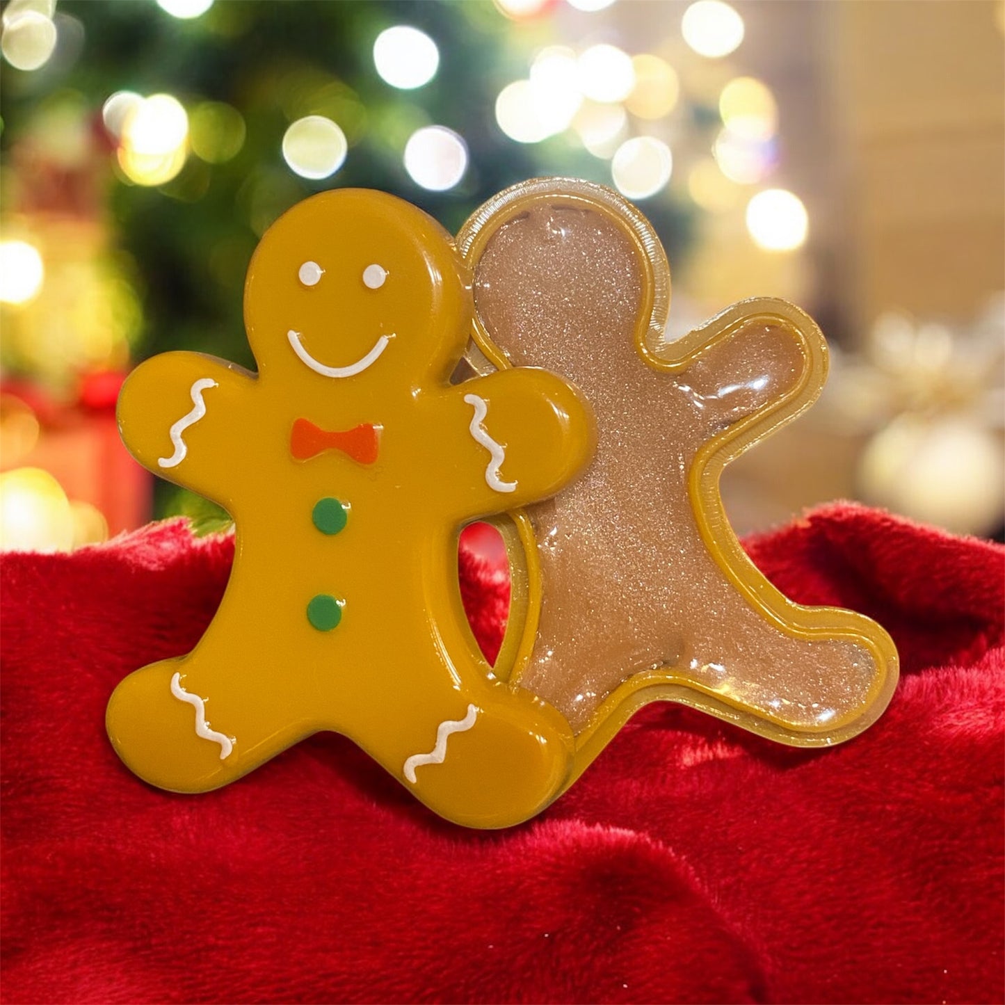 Gingerbread shaped lip gloss/balm