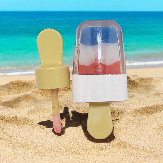 Patriotic popsicle bomb pop flavored ice cream novelty shaped lip gloss (8ml)