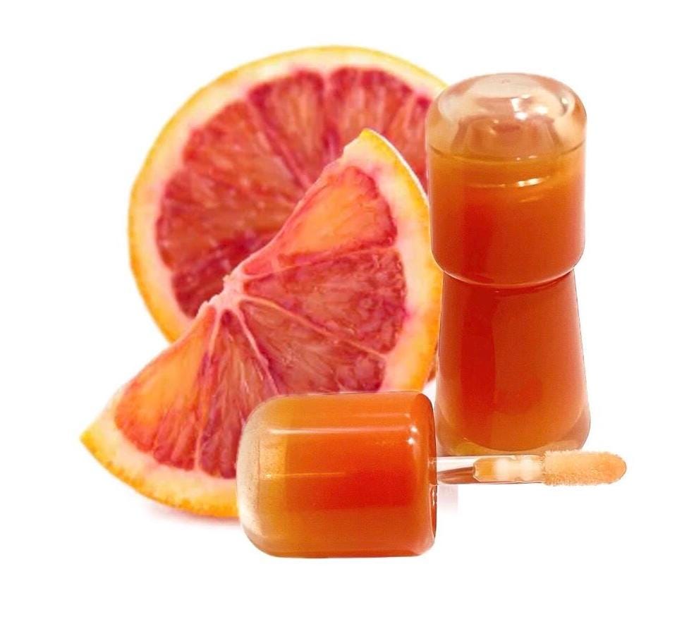 blood orange flavored mushroom shaped lip gloss