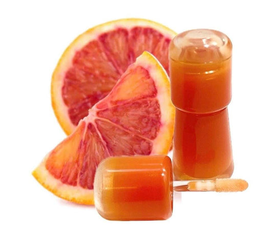 blood orange flavored mushroom shaped lip gloss