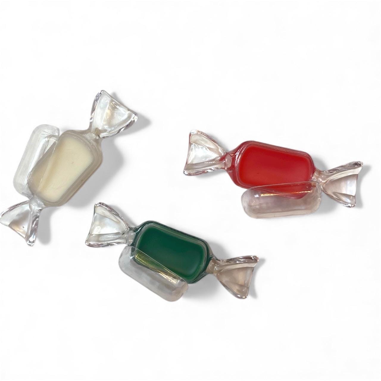 mint candy lip balm, Christmas lip balm trio (7.5g each)