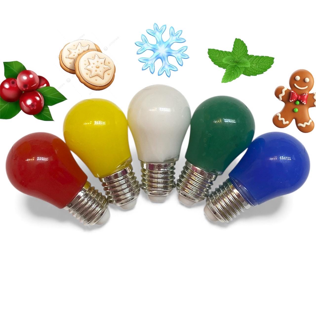 Holiday Flavors Christmas light bulb lip gloss set