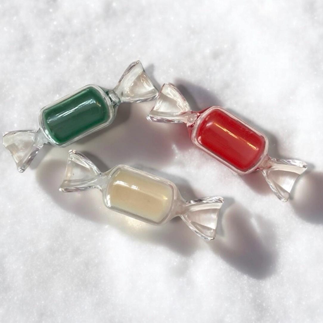 mint candy lip balm, Christmas lip balm trio (7.5g each)