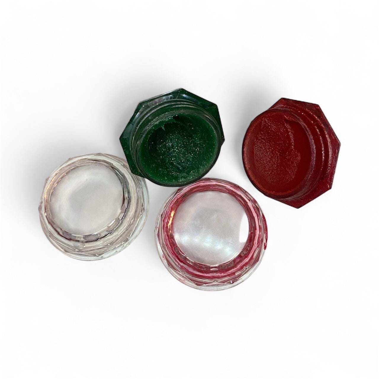 Wizard of oz (inspired) emerald and ruby shaped diamond lip gloss/balm duo, Christmas gift/stocking stuffer