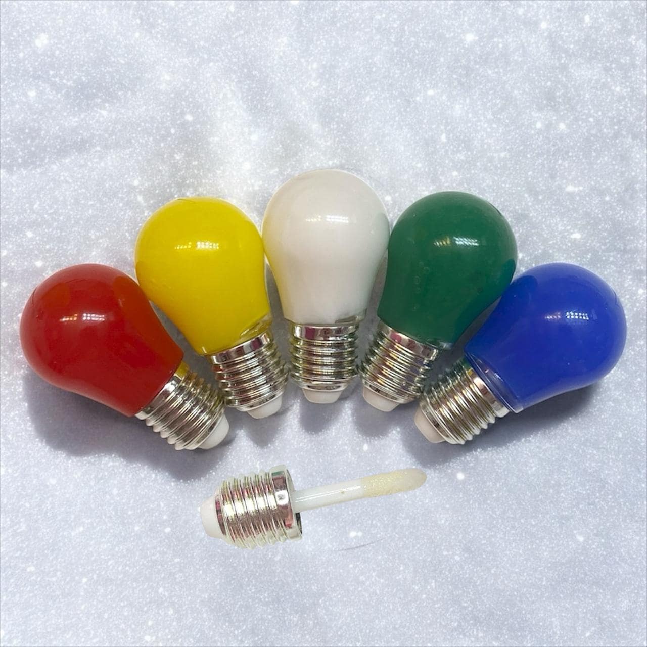 Holiday Flavors Christmas light bulb lip gloss set