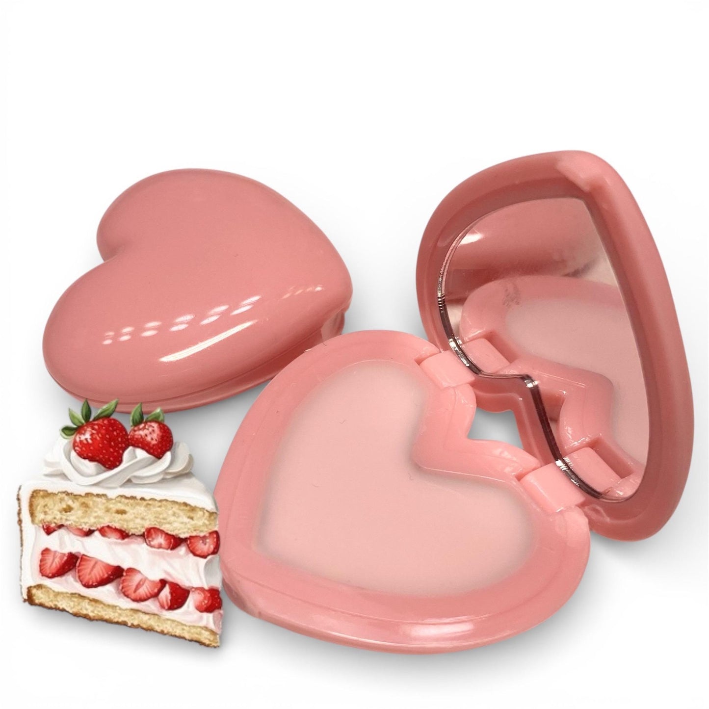 Heart compact lip balm (vegan), valentines day gift, girlfriend gift, wife gift