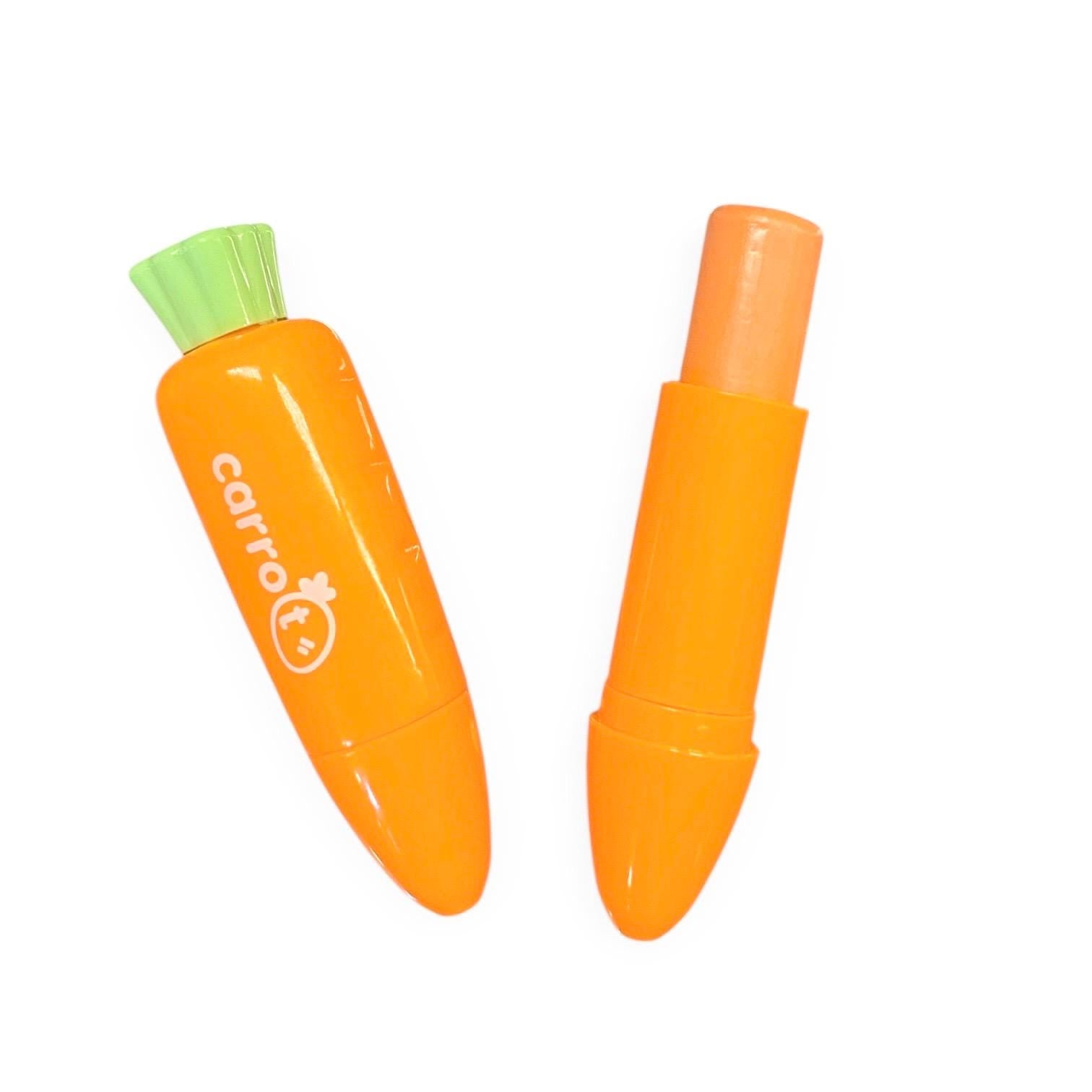Carrot cake flavored carrot shaped easter spring lip balm