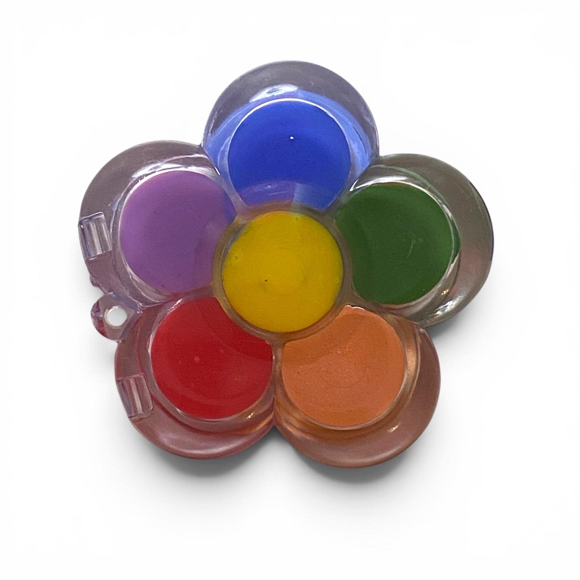 fruit flavored rainbow flower compact lip balm, spring lip balm (vegan), naturally flavored lip balm