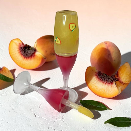 Peach Bellini flavored cocktail lip gloss
