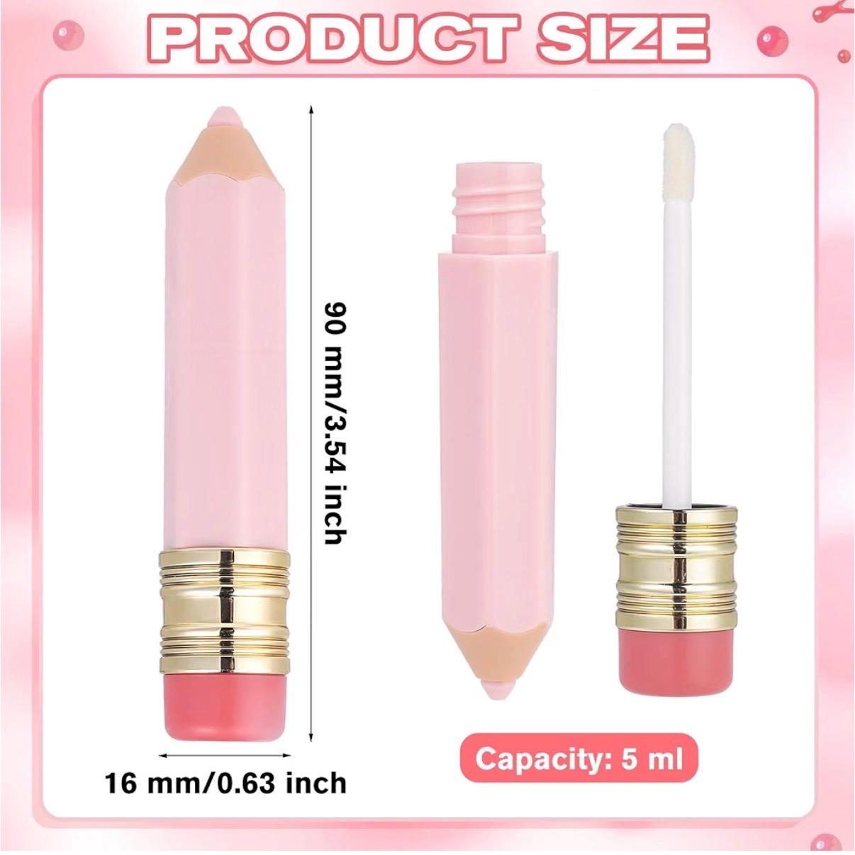 Pink pencil shaped lip gloss ✏️