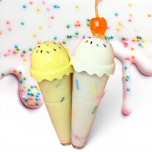 Ice cream cone lip gloss duo