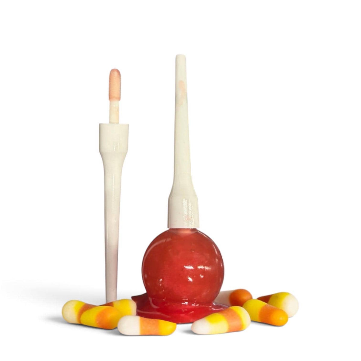 Candy apple lollipop shaped novelty halloween fall lip gloss
