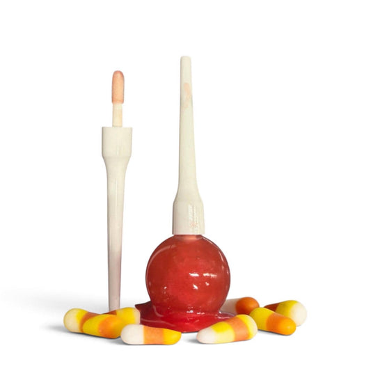 Candy apple lollipop shaped novelty halloween fall lip gloss