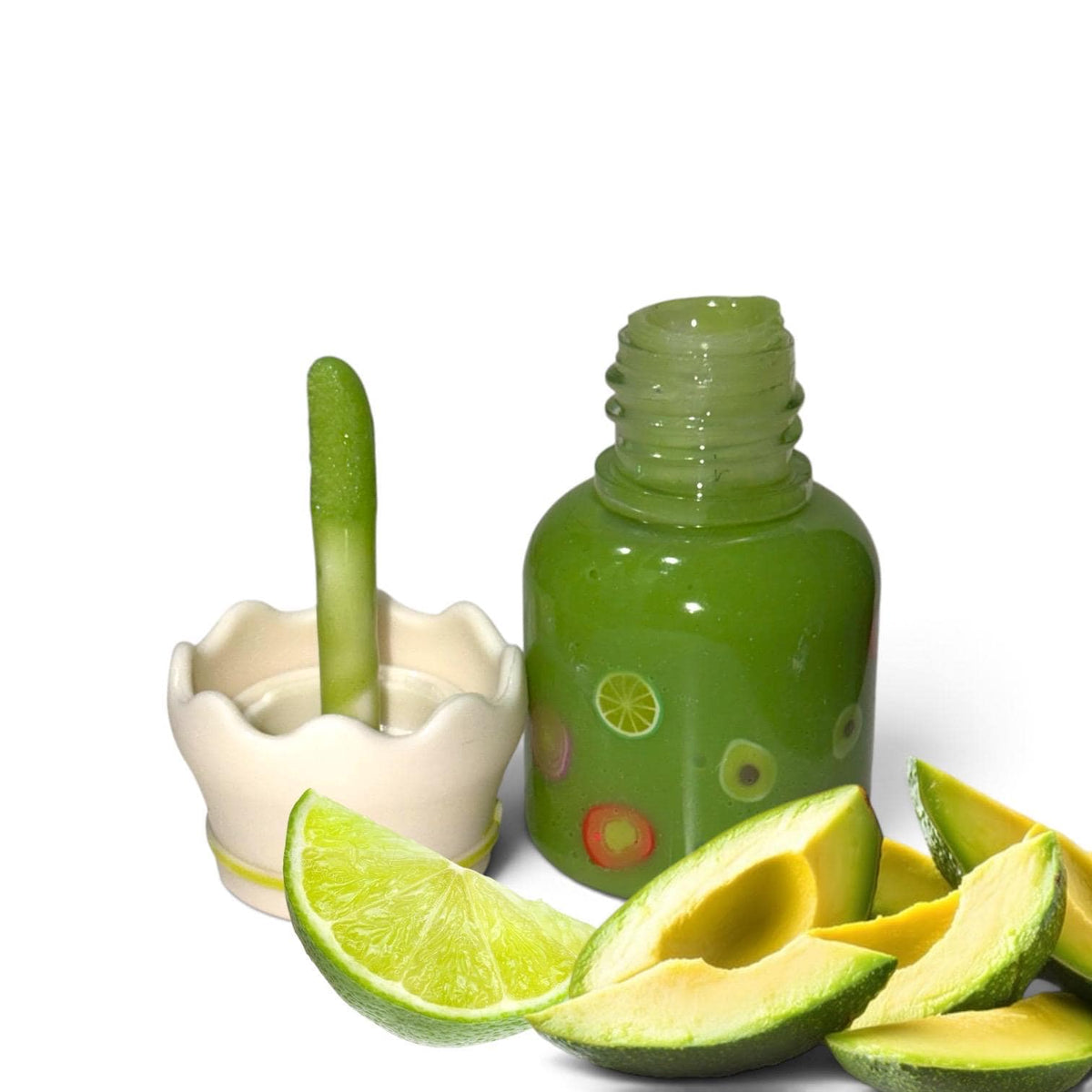 Avocado and lime flavored guacamole lip gloss, savory novelty, lip gloss/gag gift